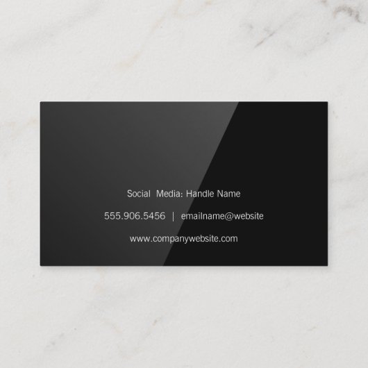 Barber Shop Tools | Zwart gloss Visitekaartje (Achterkant)