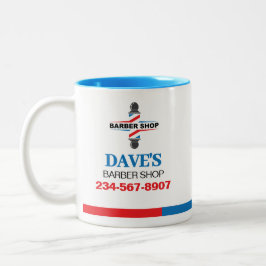 Barber Shop Tweekleurige Koffiemok