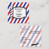 Barber Shop Vierkante Visitekaartje (Voorkant / Achterkant)