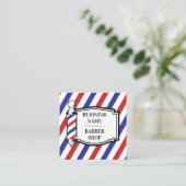 Barber Shop Vierkante Visitekaartje (Staand voorkant)