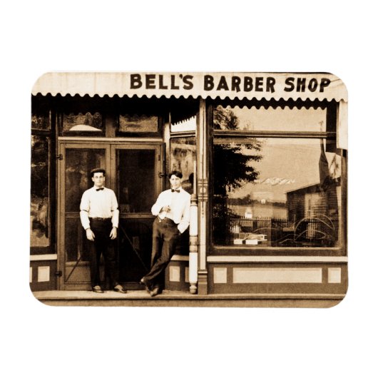 Barber Shop Vintage Retro Americana Magneet (Horizontaal)