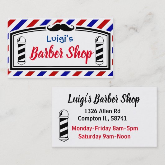 Barber Shop Visitekaartje (Voorkant / Achterkant)