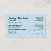 Barber Shop-Visitekaartjes Visitekaartje (Achterkant)