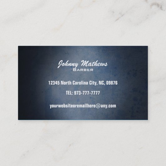 Barber Shop-Visitekaartjes Visitekaartje (Achterkant)