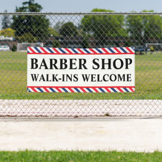 Barber Shop Walk Ins Welkom Zakelijke Advertentie Spandoek