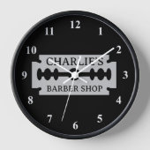 Barber shop wandklok met scheermesontwerp (Voorkant)