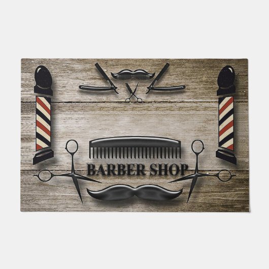 Barber Shop Welcome Mat, Hair Salon Deurmat (Voorkant)