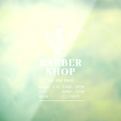Barber Shop Winkel Openingstijden Raamsticker (Vel 3)