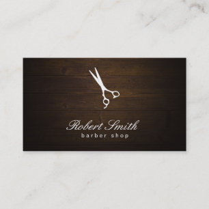 Barber Shop Wood Background Vignette Visitekaartje