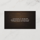Barber Shop Wood Background Vignette Visitekaartje (Achterkant)