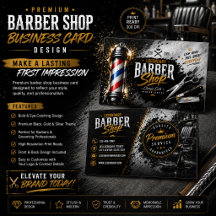 Barber Shop Zakelijke Kaart Promotie | Bewerkbaar