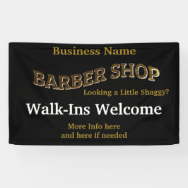 Barber Shop Zwart Goud Heropenen America Banner