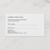 Barber shop zwart-wit verwijzing sjabloon (Achterkant)