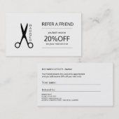 Barber shop zwart-wit verwijzing sjabloon (Voorkant / Achterkant)