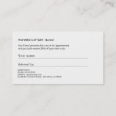 Barber shop zwart-wit verwijzing sjabloon (Achterkant)