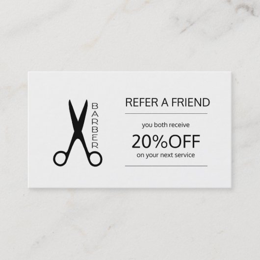 Barber shop zwart-wit verwijzing sjabloon (Voorkant)