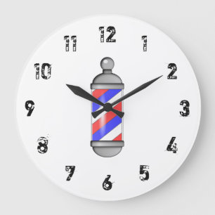 Barber Sign Large Clock Grote Klok