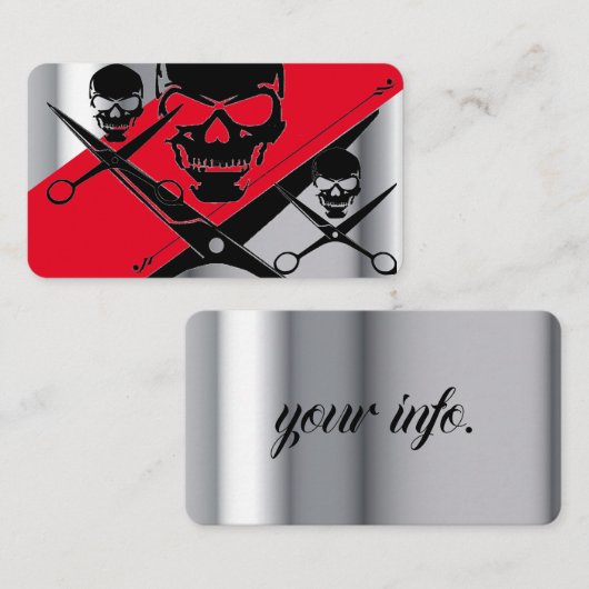 barber-Sjabloon Visitekaartje (Voorkant / Achterkant)