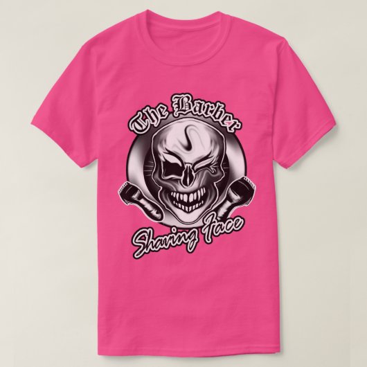 Barber Skull 3 Shave Face T-shirt (Design voorkant)