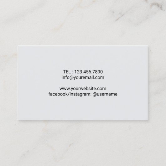 Barber Skull Barbershop Plain Black Hair Stylist Visitekaartje (Achterkant)