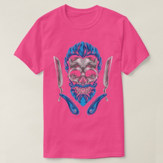 Barber Skull Hairdresser T-shirt (Design voorkant)