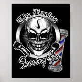 Barber Skull Poster (Voorkant)
