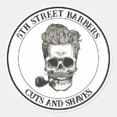  Barber Skull Sticker (Voorkant)
