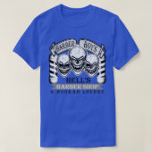 Barber Skulls Hells Barber Shop Hookah Lounge 1 T-shirt (Design voorkant)