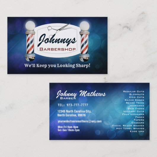 Barber Slogans Visitekaartjes (Voorkant / Achterkant)