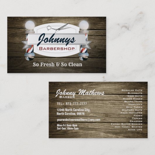 Barber Slogans Visitekaartjes (Voorkant / Achterkant)