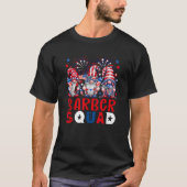 Barber Squad 4 juli Amerikaanse vlag drie kabouter T-shirt (Voorkant)
