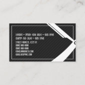 Barber stijl elegante professionele zwart grijs visitekaartje (Achterkant)