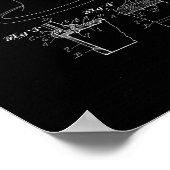 Barber Stoel Patent Afdrukbarber Winkeldecor Poste Poster (Hoek)