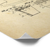 Barber Stoel Patent Afdrukbarber Winkeldecor Poste Poster (Hoek)