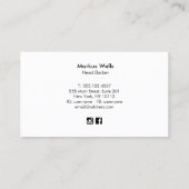 Barber Straight Razor Barbershop Visitekaartje (Achterkant)