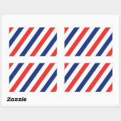 Barber Stripes Rechthoekige Sticker (Vel)