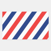 Barber Stripes Rechthoekige Sticker (Voorkant)