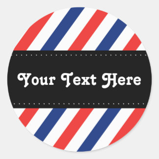 Barber Stripes Ronde Sticker