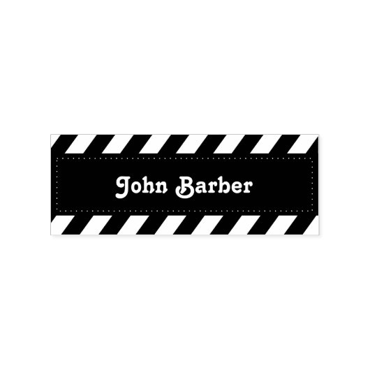 Barber Stripes Rubberstempel (Gestempeld)