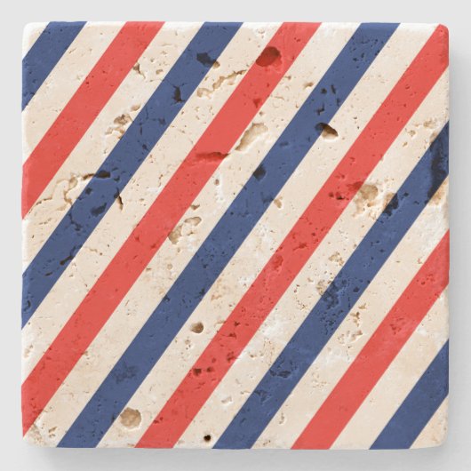 Barber Stripes Stenen Onderzetter (Voorkant)
