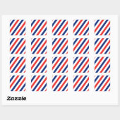 Barber Stripes Vierkante Sticker (Vel)