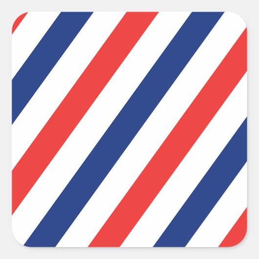 Barber Stripes Vierkante Sticker (Voorkant)