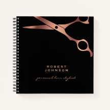 Barber Stylist Luxury Black Copper Scissors