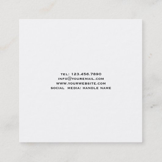 Barber Stylist Luxury Black Copper Scissors Vierkante Visitekaartje (Achterkant)