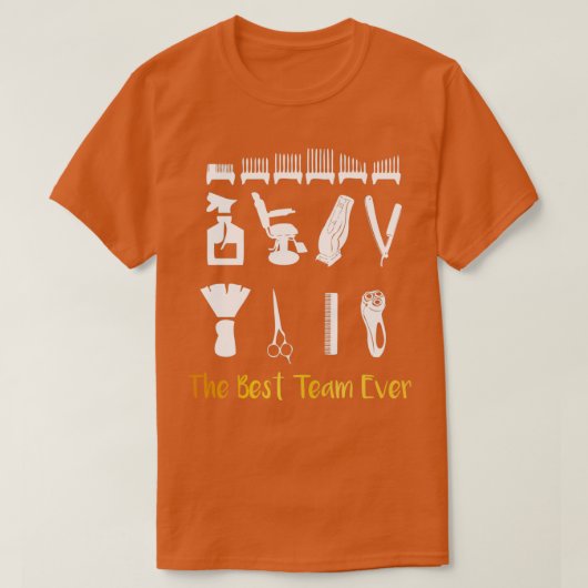 barber team het beste team ooit t-shirt (Design voorkant)