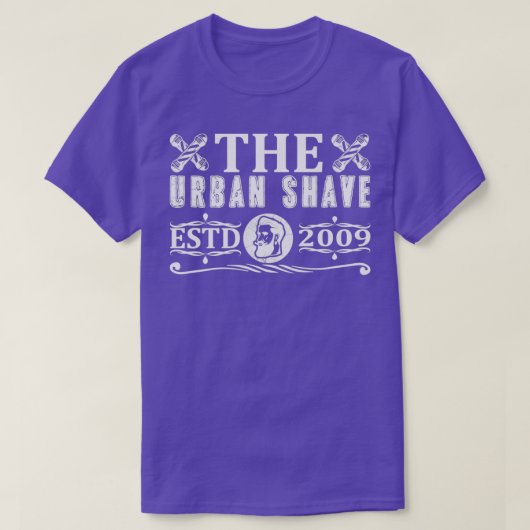 Barber The Urban Shave Established 2009 2 T-shirt (Design voorkant)