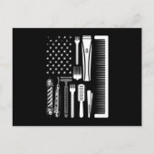 Barber Tools American Flag Briefkaart (Voorkant)