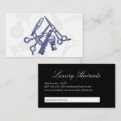 Barber Tools Blauwe Tint Afspraakkaart Afsprakenkaartje (Voorkant / Achterkant)