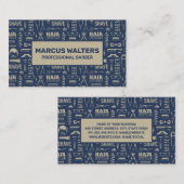 Barber Tools Patroon Afsprakenkaartje (Voorkant / Achterkant)