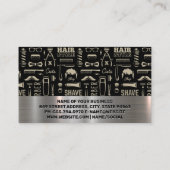 Barber Tools Patroon | Korting Visitekaartje (Achterkant)